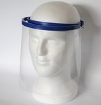 Gesichtsschild, blau, auswechselbares Visier Schutzschild Spritzschutz Vollgesichts (Ampri)
