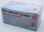 Mundschutz Med-Comfort Rainbow, 3-lagig, mit Gummizug (Ampri) Farbmix