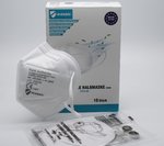 FFP2 NR Atemschutzmaske, ohne Ventil, gefaltet, 10 Stück, weiß (virshields) filtrierende Halbmaske